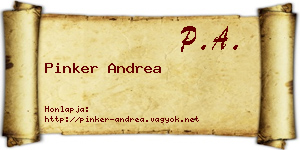 Pinker Andrea névjegykártya